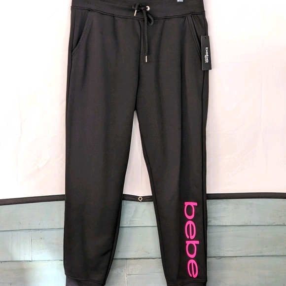 Bebe Sport Logo Jogger w/Pockets NWT - Picture 1 of 6